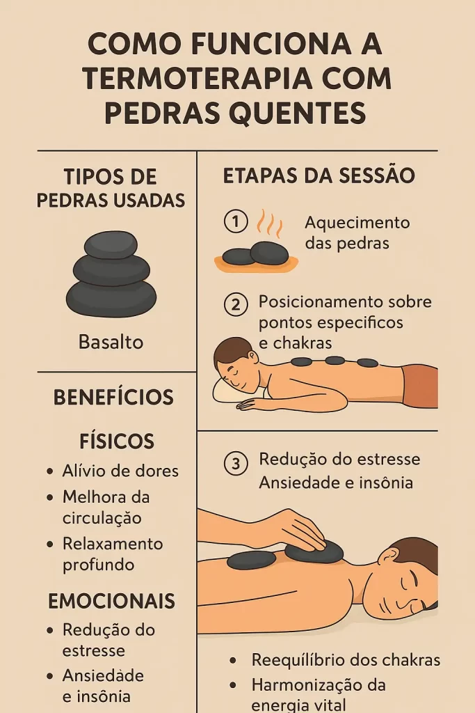 terapia com pedras quentes